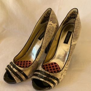 WHMB Snake Skin Platform Heels